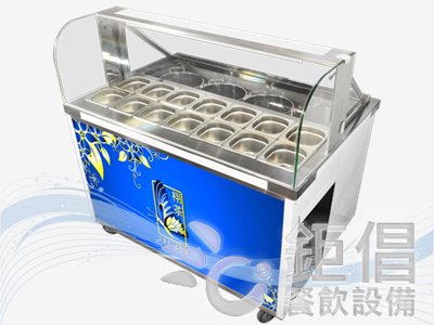 ODM-DHR80625/水冷冷藏豆花台(4桶+14盆)/豆花台-4桶+配料14盆-水冷式/冷藏豆花台/沙拉吧冰箱/冰品展示冰箱/冰鮮攤車